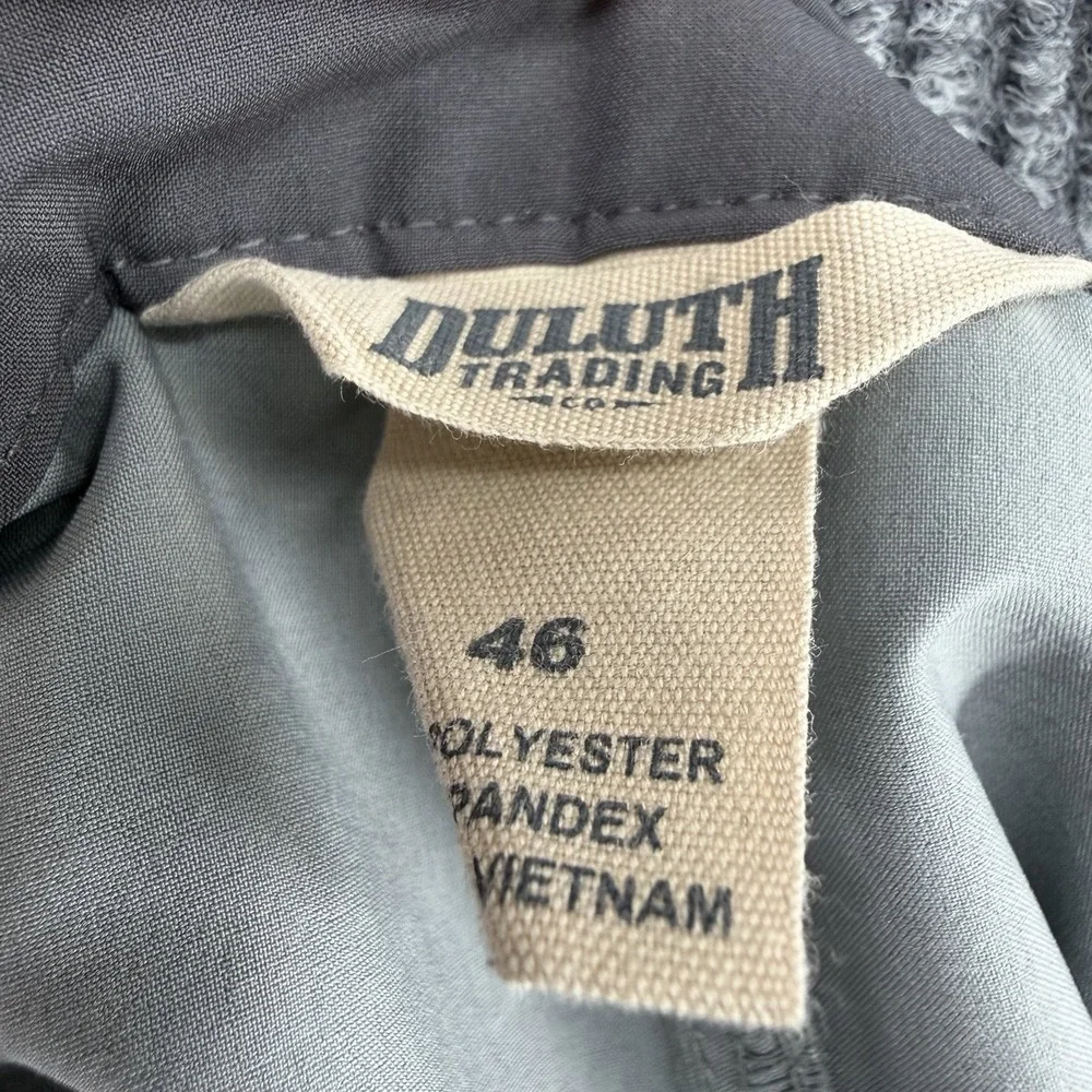 Duluth Trading Mens 46 Swim Trunks Gray Stretch Board Shorts Cargo